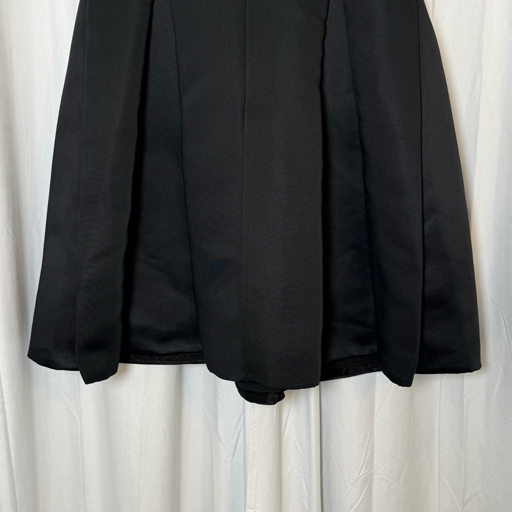 Halston Heritage Black Pleated Fit & Flare Cocktail Dress NWT Size 12 - Picture 11 of 13